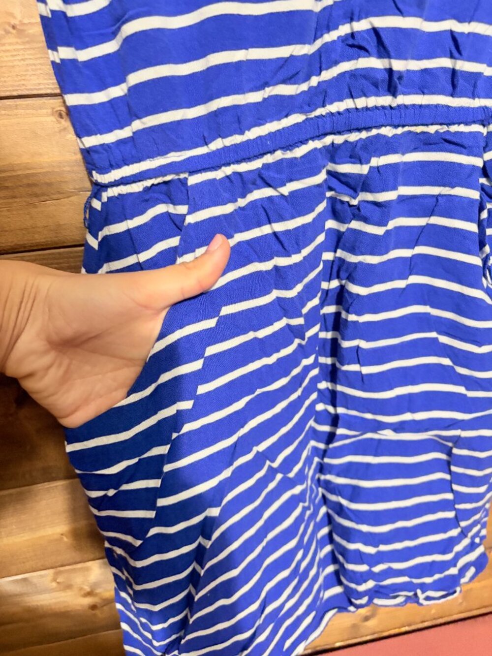 Forever 21 blue& white striped nautical dress size S - Picture 2 of 3